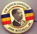 Nottoway County (Va.) John Mitchell, Jr. Campaign Button, undated. Local government records collection, Nottoway County Court Records. The Library of Virginia.